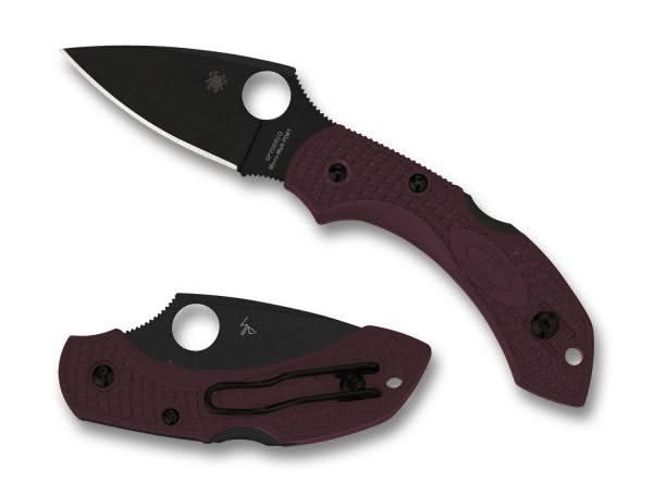 Spyderco C28BGBKP2 Dragonfly Burgundy Sprint 24 - Coutellerie Marcin