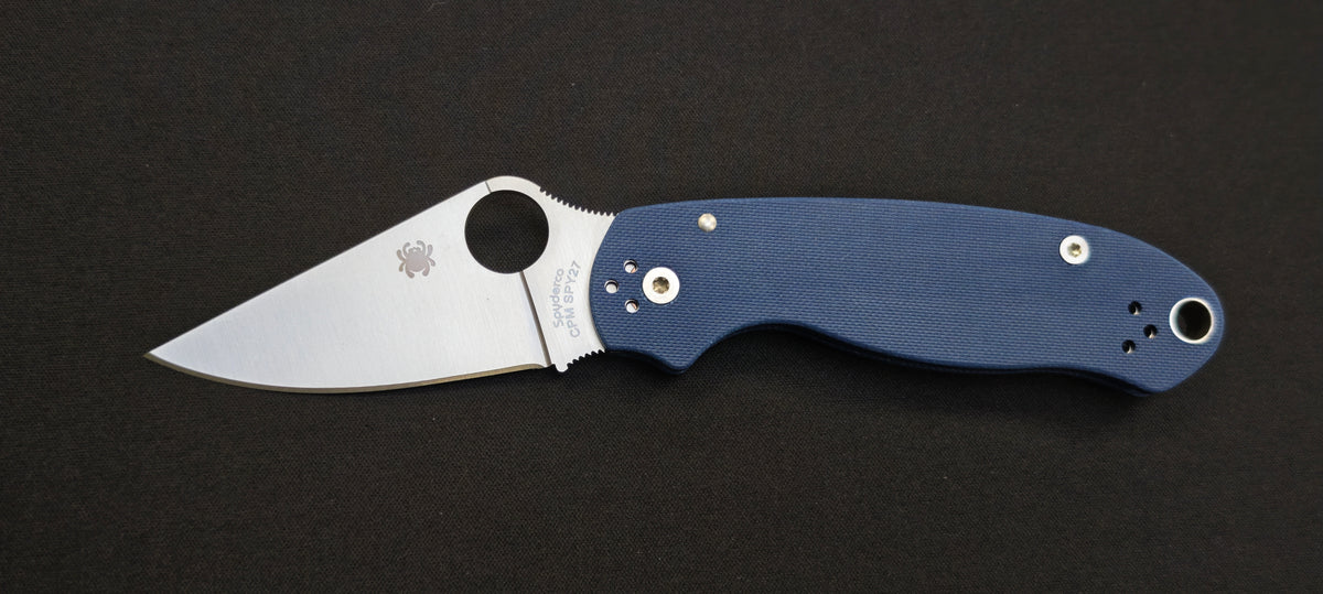 Spyderco C223GPCBL Para 3 Cobalt Blue G-10 – Couteau pliant CPM SPY27 de poche