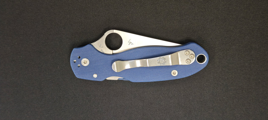 Spyderco Para 3 Cobalt Blue G-10 – Couteau pliant CPM SPY27 de poche - C223GPCBL