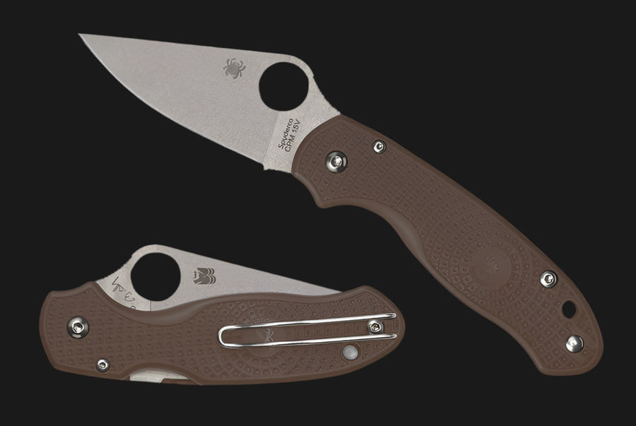 Spyderco C223PBN15V Para 3, Brown FRN, SPRINT 24 - Coutellerie Marcin