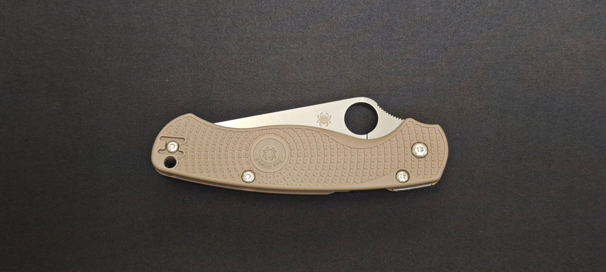 Spyderco Paramilitary 2 Lightweight stonewashed Brown FRN