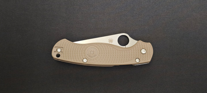Spyderco Paramilitary 2 Lightweight stonewashed Brown FRN