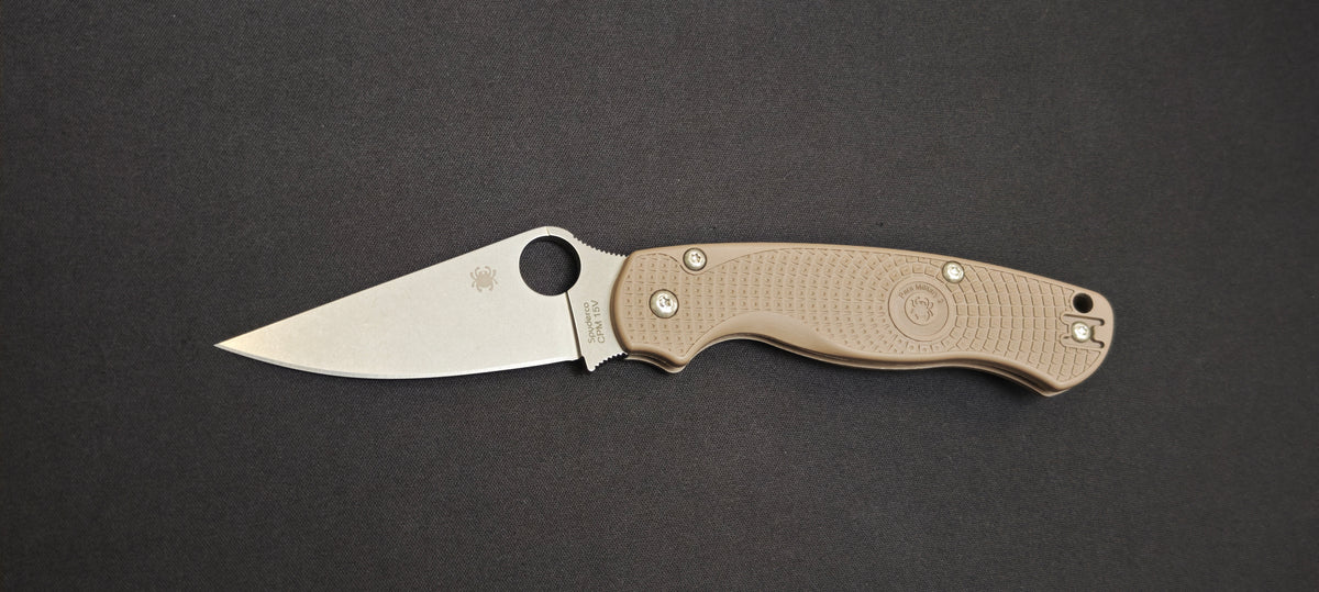 Spyderco Paramilitary 2 Lightweight CPM 15V Brown FRN Sprint Run SPC81PBN15V2