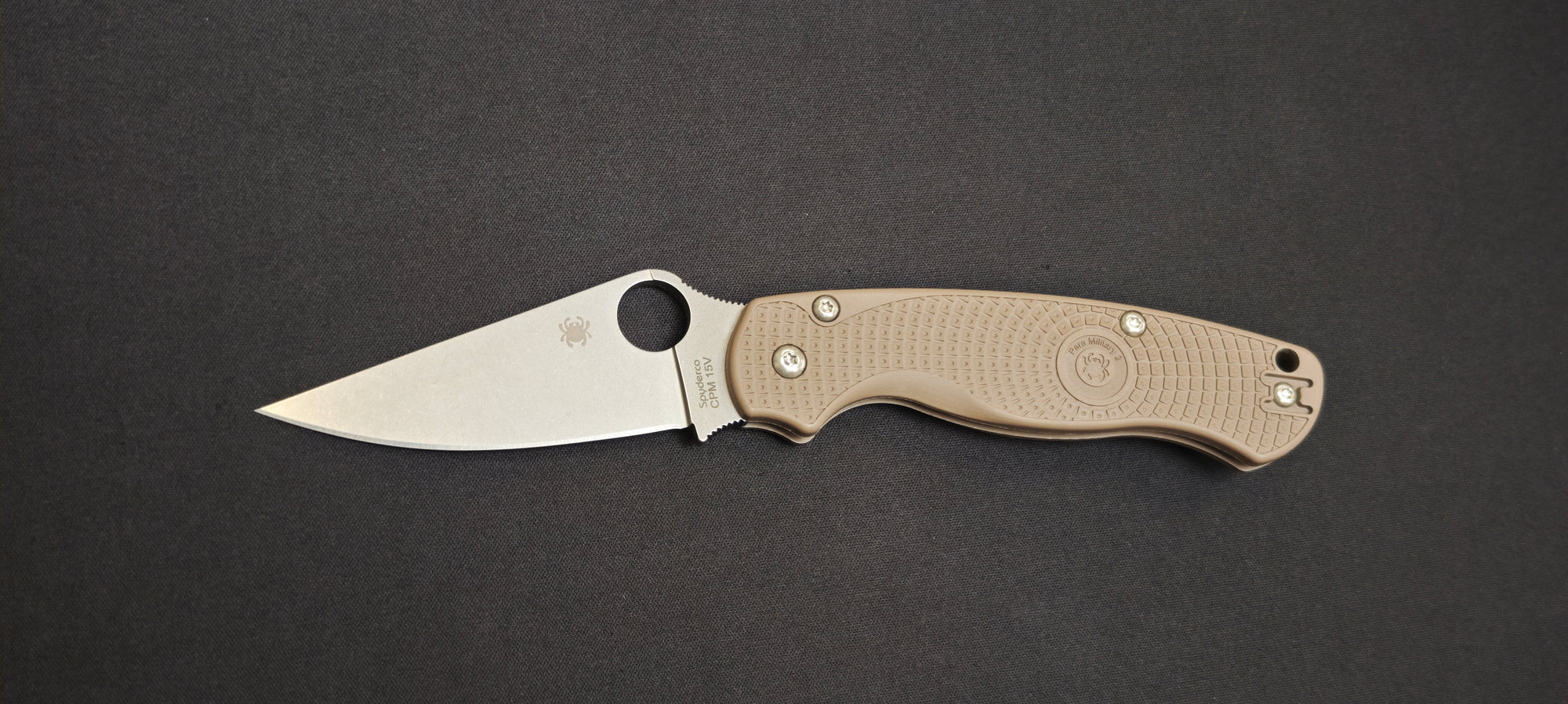 Spyderco Paramilitary 2 Lightweight CPM 15V Brown FRN Sprint Run SPC81PBN15V2