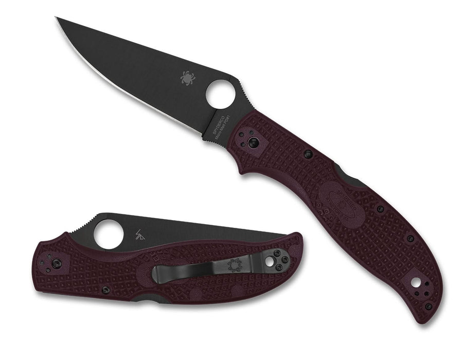 Spyderco C258BGBKP Stretch 2 XL Burgundy Sprint 24 - Coutellerie Marcin