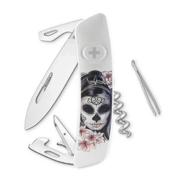 Couteau Suisse Swiza D03 Senorita Blanc – Multifonction Réf. KNB.0030.H015