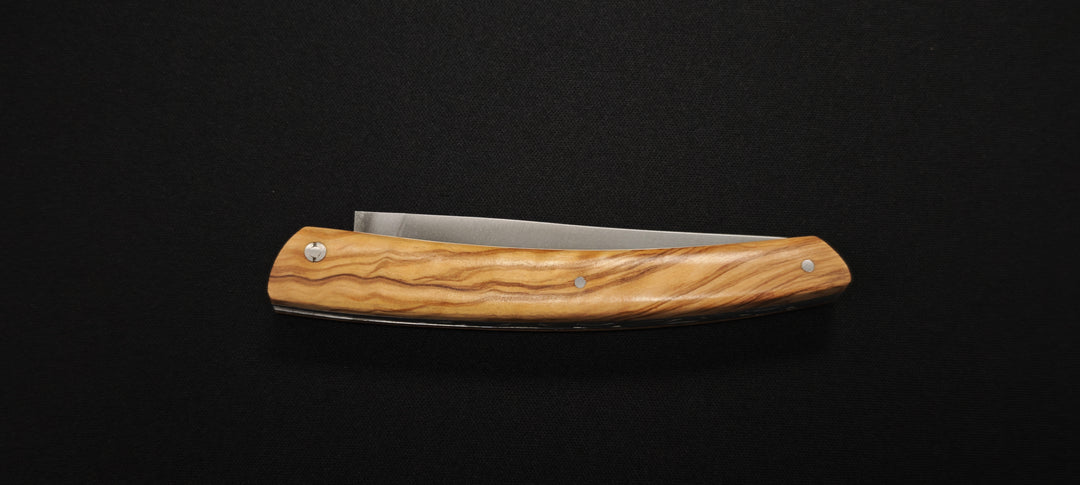 Couteau pliant Le Thiers par le Fidèle - Manche en bois d'olivier