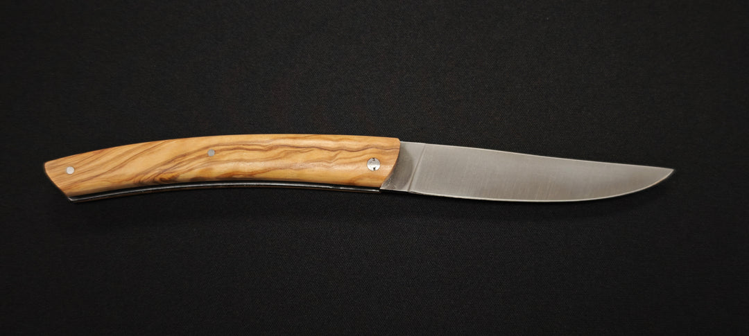 Couteau pliant Le Thiers par le Fidèle - Manche en bois d'olivier