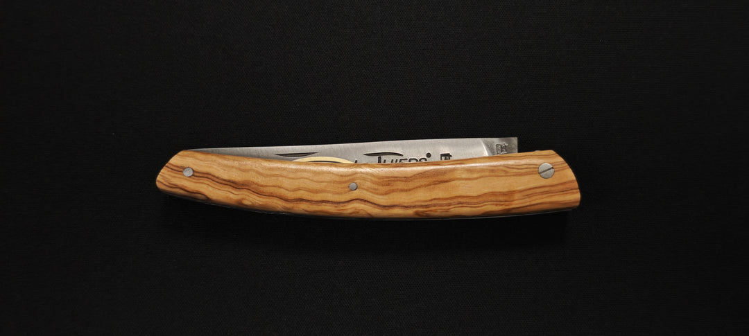 Couteau pliant Le Thiers par le Fidèle - Manche en bois d'olivier