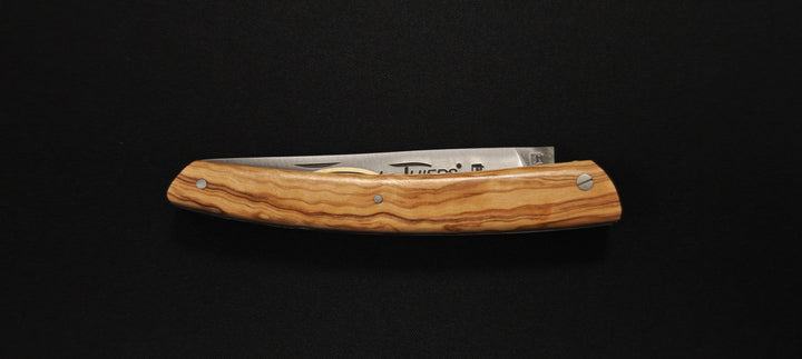 Couteau pliant Le Thiers par le Fidèle - Manche en bois d'olivier