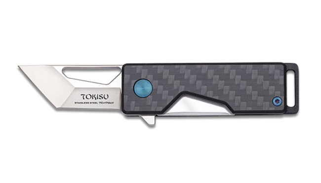 TOKISU 18874 Couteau pliant G10 - manche fibre de carbone (mini couteau)