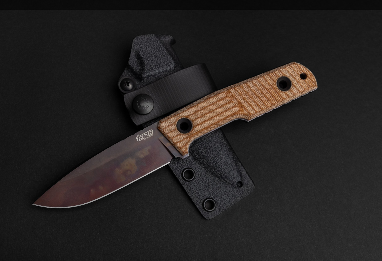 Couteau fixe tactique TRC avec étui Kydex