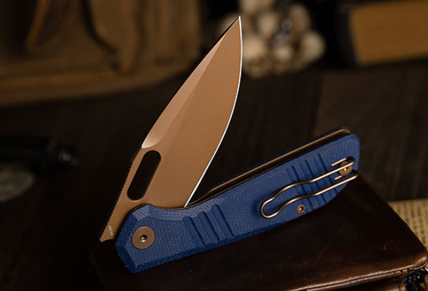 Lame Drop Point en acier 14C28N du Trivisa Gecko-LM.