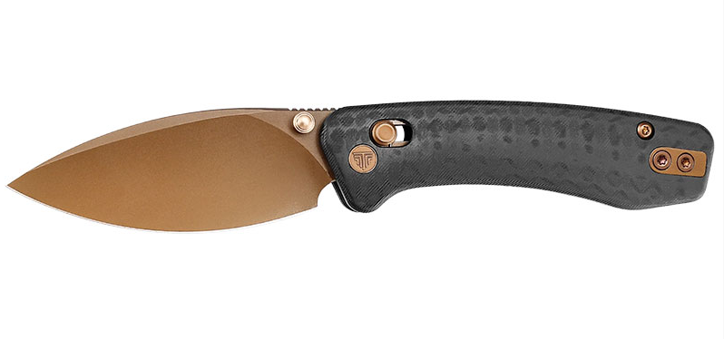 Trivisa Koala-CG couteau pliant EDC avec lame dorée.