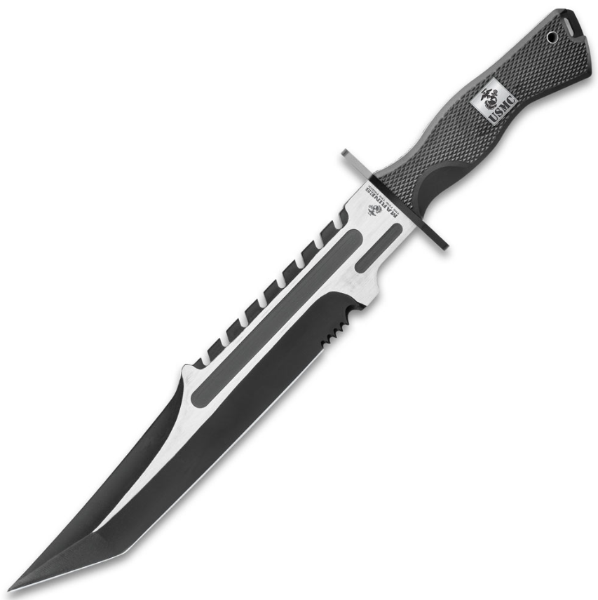 United Cutlery USMC Operation Mako UC3372 – Couteau tactique Tanto noir / acier inox