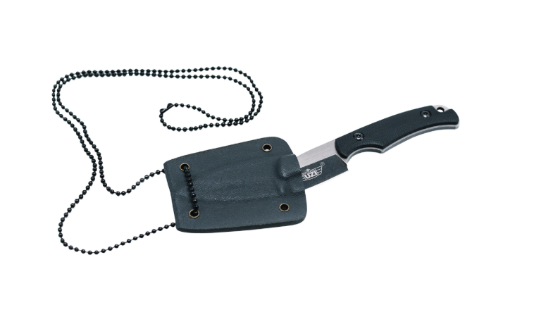 UZI Tactical Neck Knife – Couteau de Cou Manche Noir - Fourreau Kydex