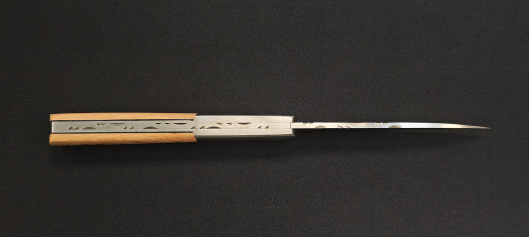 Couteau Pliant Vendetta Corsa par le Fidèle – Manche en Bois de Genévrier - Ref : VENGE