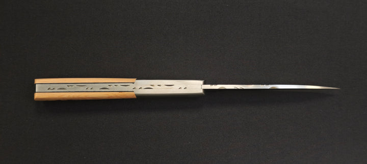 Couteau Pliant Vendetta Corsa par le Fidèle – Manche en Bois de Genévrier - Ref : VENGE