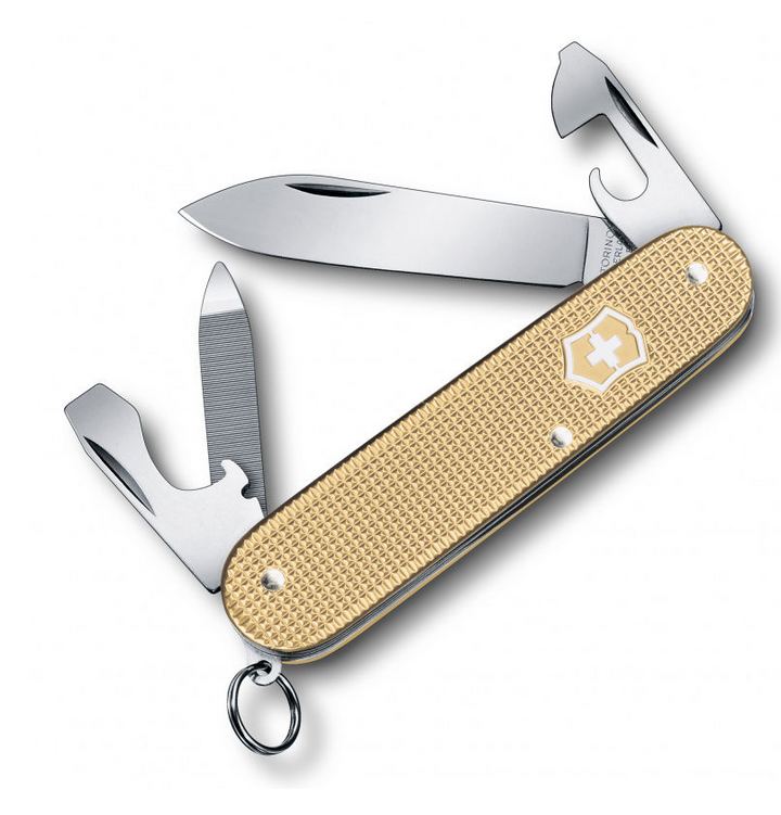 Victorinox 0.2601.L19 Cadet Alox Champagne Gold Limited Edition 2019 – Couteau Suisse Alox 9 Fonctions Champagne Gold 2019