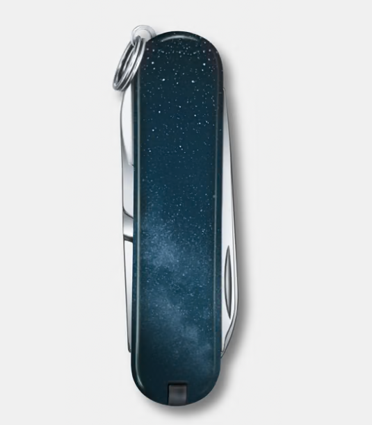 Couteau suisse Victorinox Balance avec manche bleu.