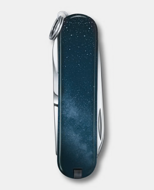 Couteau suisse Victorinox Virgo avec manche bleu.