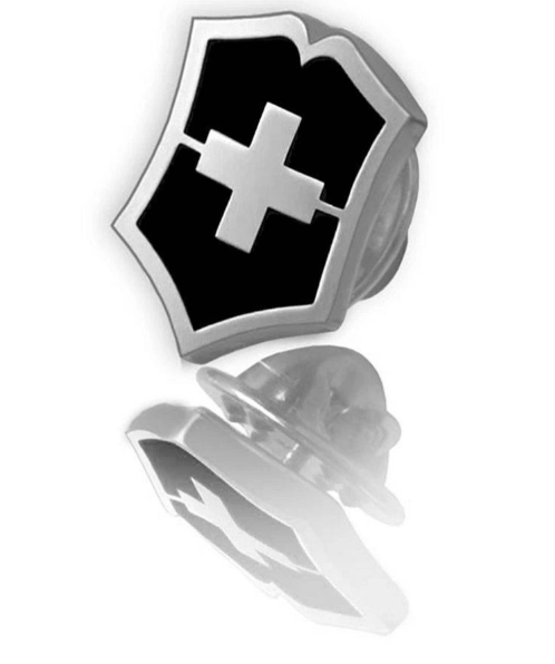 Victorinox Pin Logo 4.1888.3 – Badge Métallique Swiss Army Noir