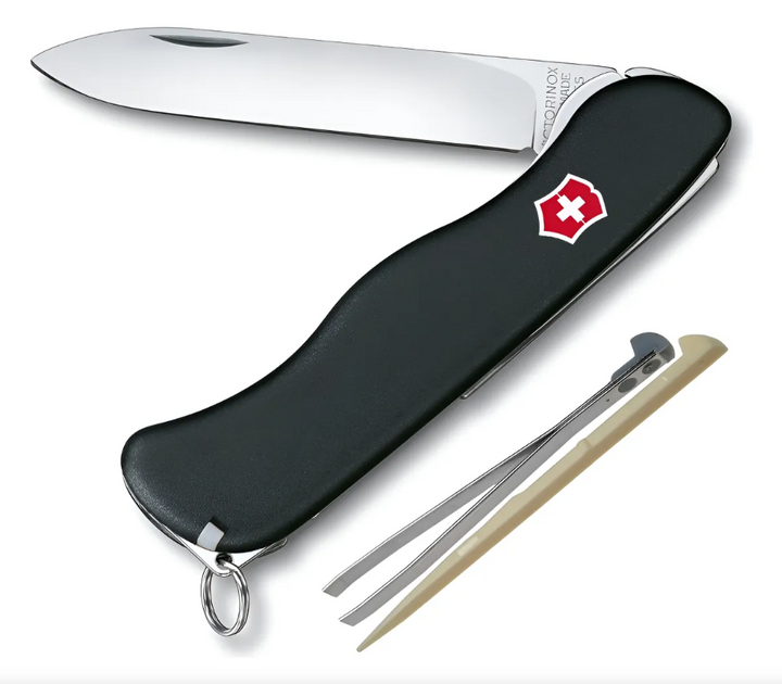 Victorinox Sentinel 0.8416.3 – Couteau Suisse Lame Blocable 111 mm – Noir