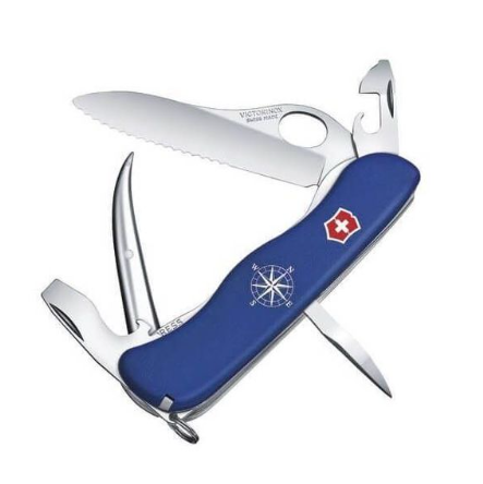 Victorinox Skipper Pro 0.8503.2MW – Couteau Suisse Nautique Bleu, 12 Fonctions & Lame Blocable