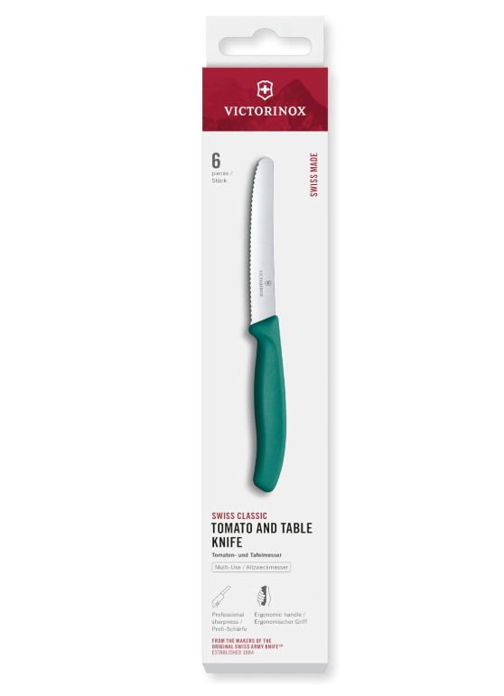Set Victorinox Swiss Classic de 6 couteaux à tomates et de table référence 6.7834.6C1.