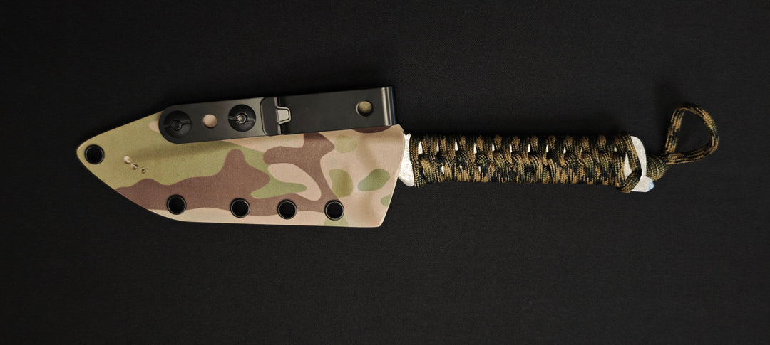 WILD TECH 4 – Couteau tactique SANDVIK 14C28N avec brise-vitre manche Paracorde & étui Kydex - 20 ème anniversaire Numéroté : 13/40