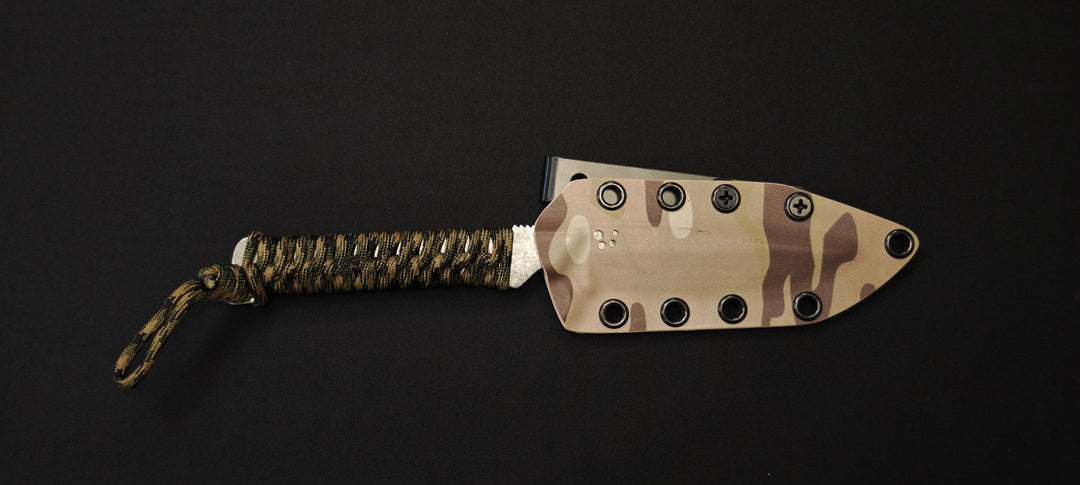 WILD TECH 4 – Couteau tactique SANDVIK 14C28N avec brise-vitre manche Paracorde & étui Kydex - 20ème anniversaire - Numéroté : 09/40