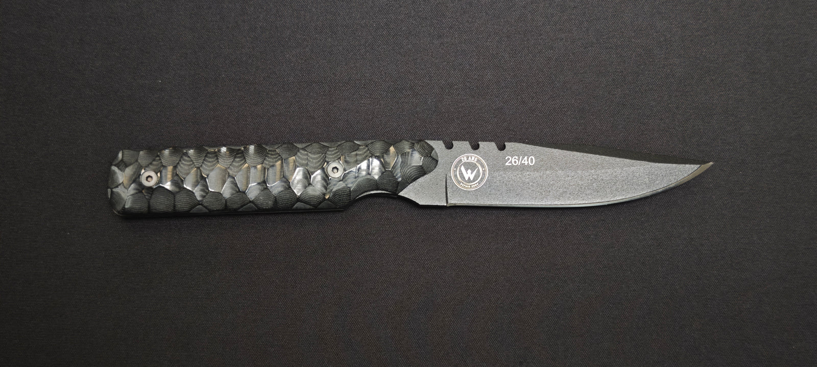 Couteau fixe Wildsteer Baby Wild numéroté 26/40 avec étui cuir noir