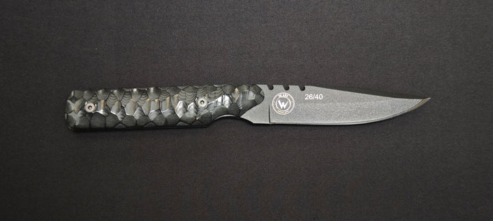 Couteau fixe Wildsteer Baby Wild numéroté 26/40 avec étui cuir noir
