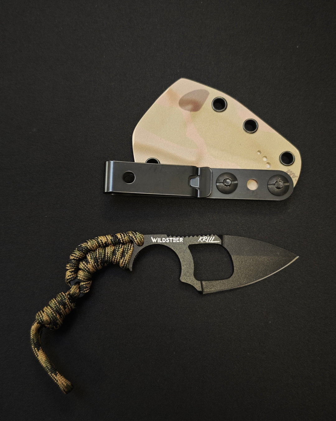 Wildsteer KRILL 20ᵉ Anniversaire – Couteau EDC Édition Limitée - Lame noir Évidée - Époxy - Numéro 19/40