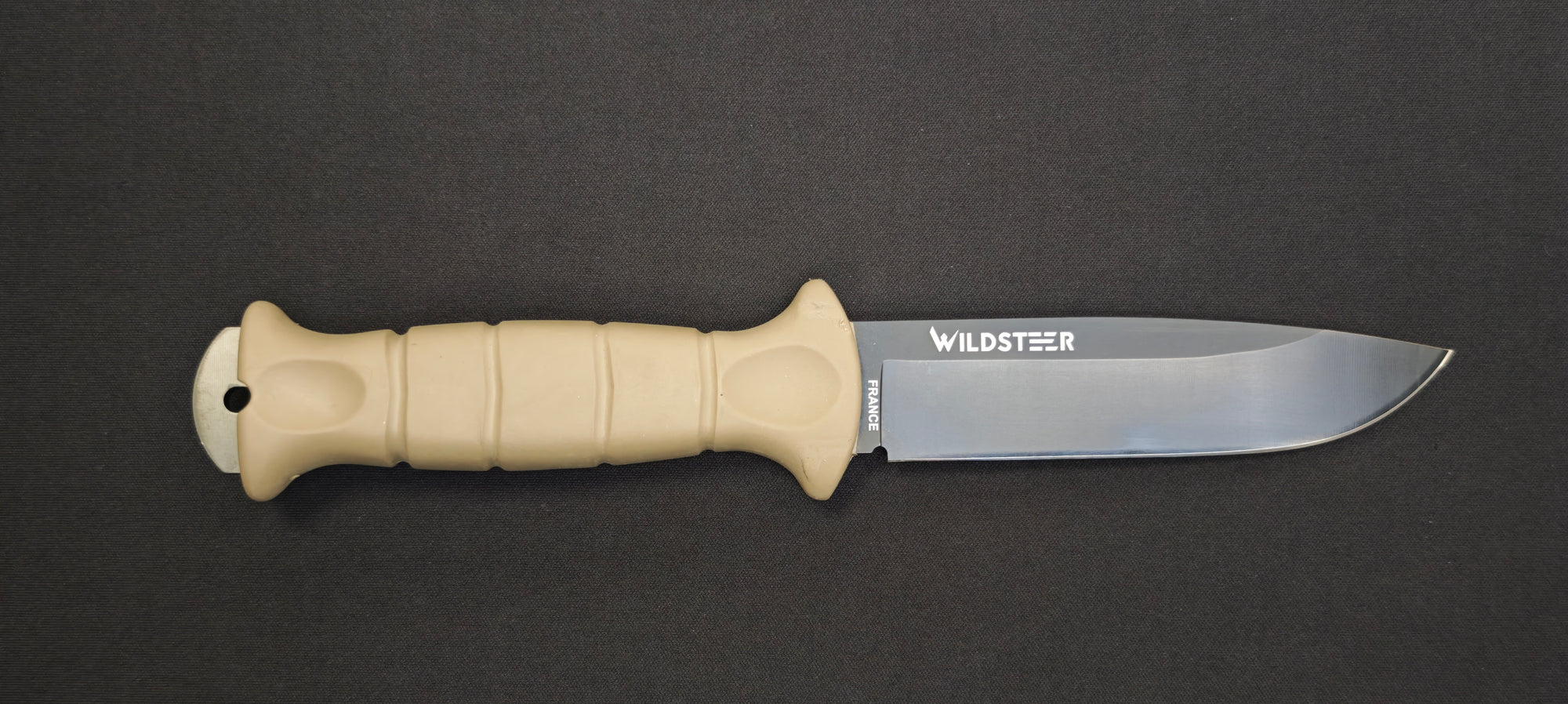 Couteau fixe Wildsteer MT55 manche Tactiprène coyote.