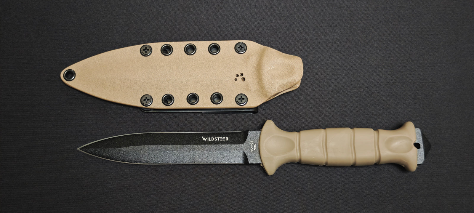 Dague Wildsteer SAS NG USASB13115EK avec lame N690Co et étui Kydex P.TAC