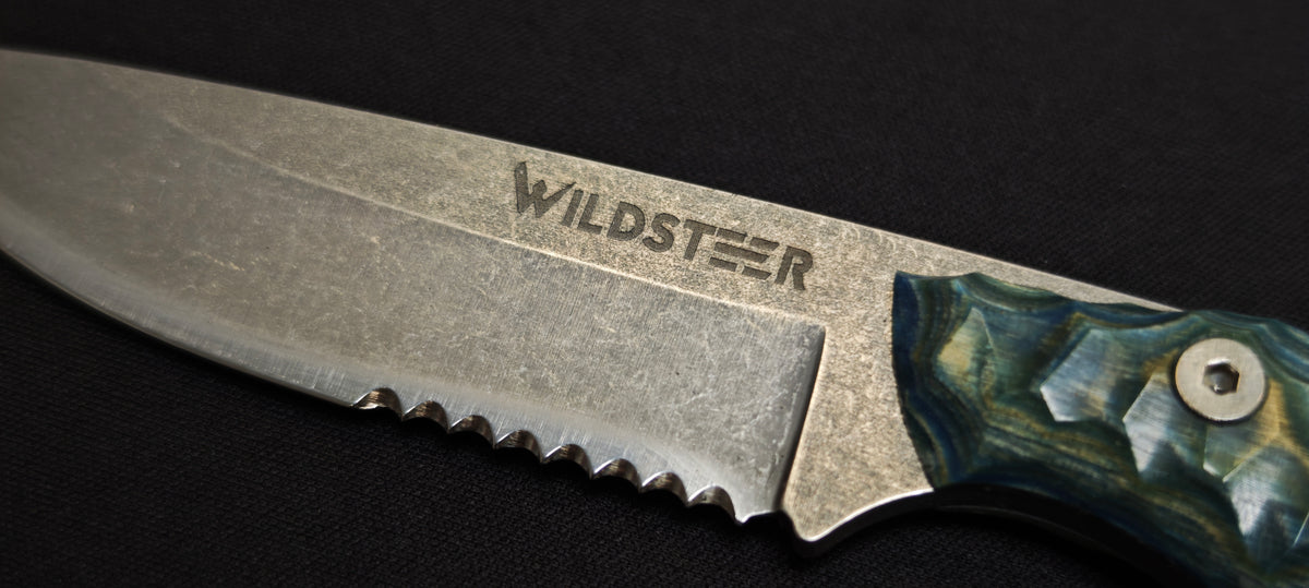 Lame stonewash en acier 14C28N SANDVIK®