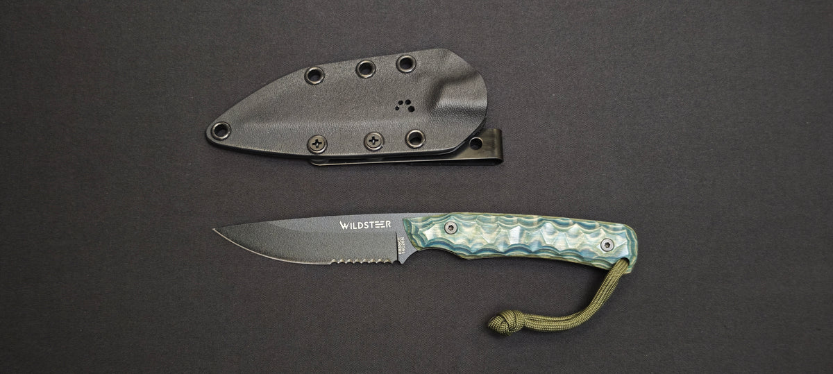 Couteau Wildsteer Troll Toxifié Pakkawood bleu