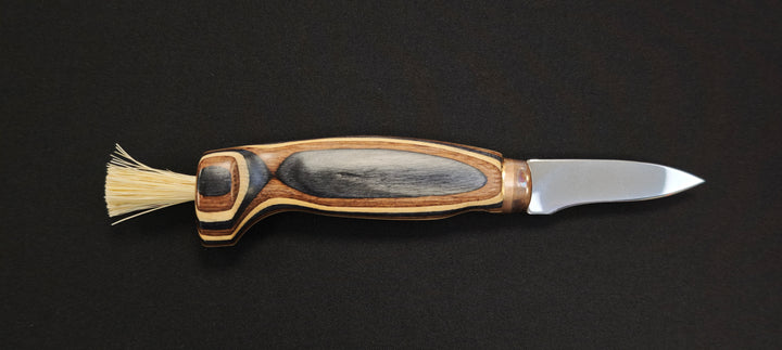 Couteau à champignons Wood Jewel Zebra 92Z – lame inox & manche zebrawood