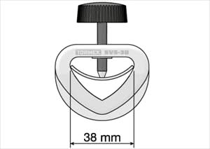 Tormek SVS-38, dispositif pour outils courts jusqu’à 38 mm.