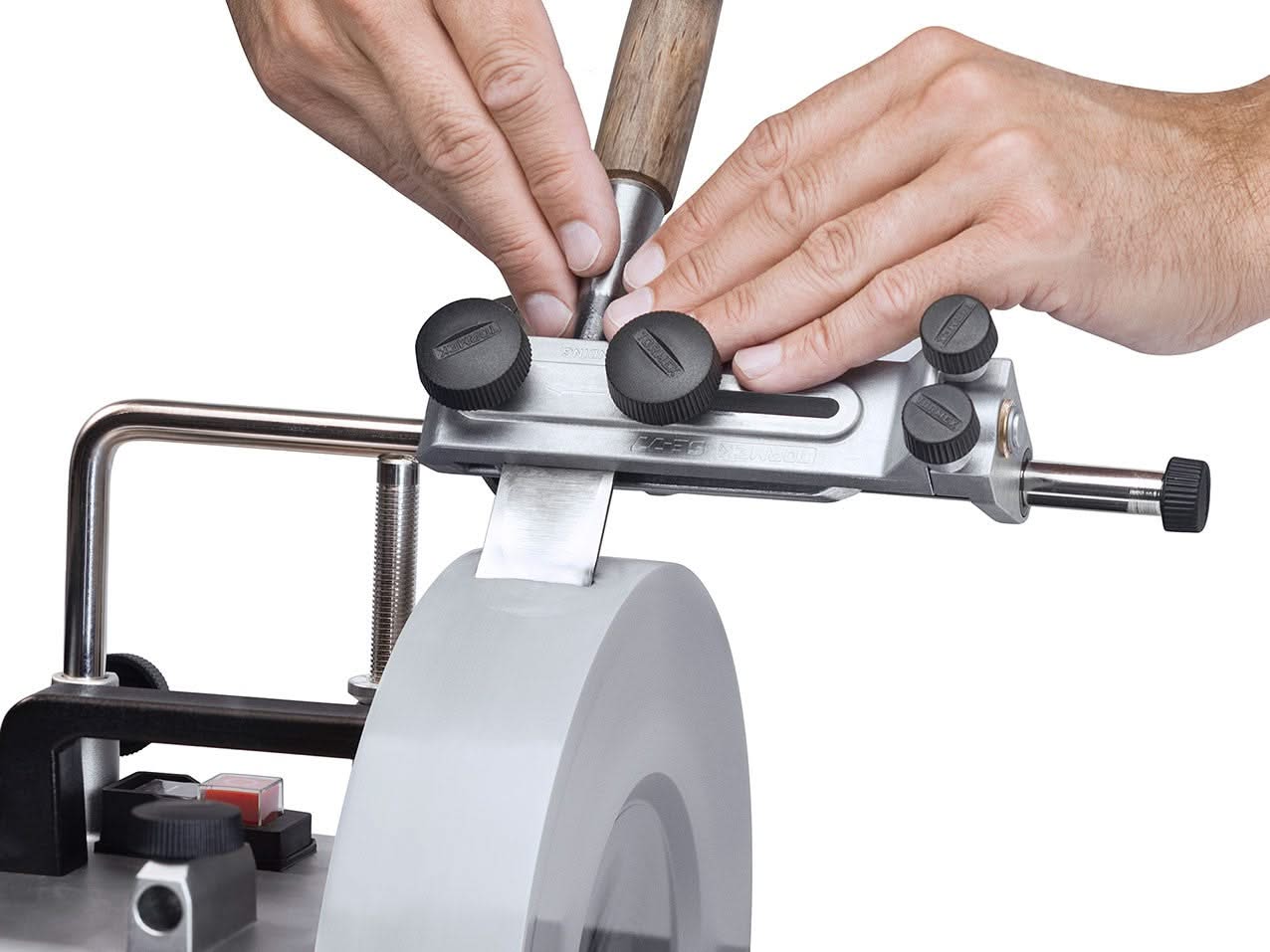 Tormek SE-77, dispositif pour tranchants droits jusqu’à 77 mm.