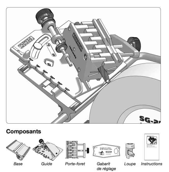 Tormek DBS-22 Dispositif d'affûtage de forets (Mèches) de 3 à 22 mm)