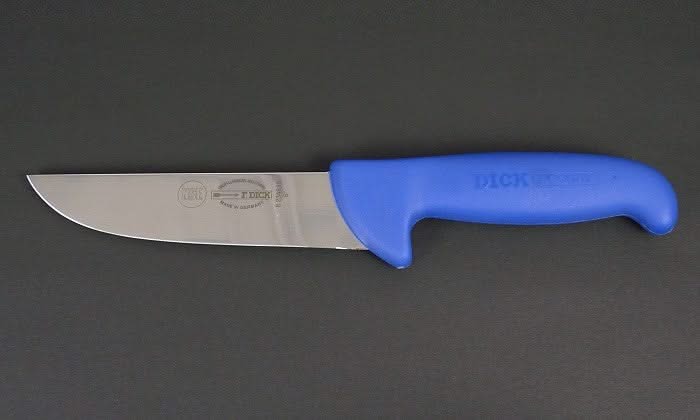 F. DICK ErgoGrip, couteau de boucher bleu à lame de 15 cm
