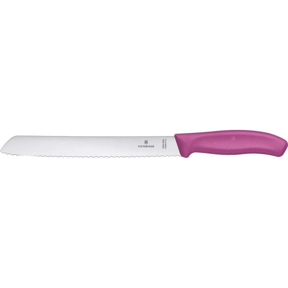 Victorinox Swiss Classic, couteau à pain rose à lame de 21 cm