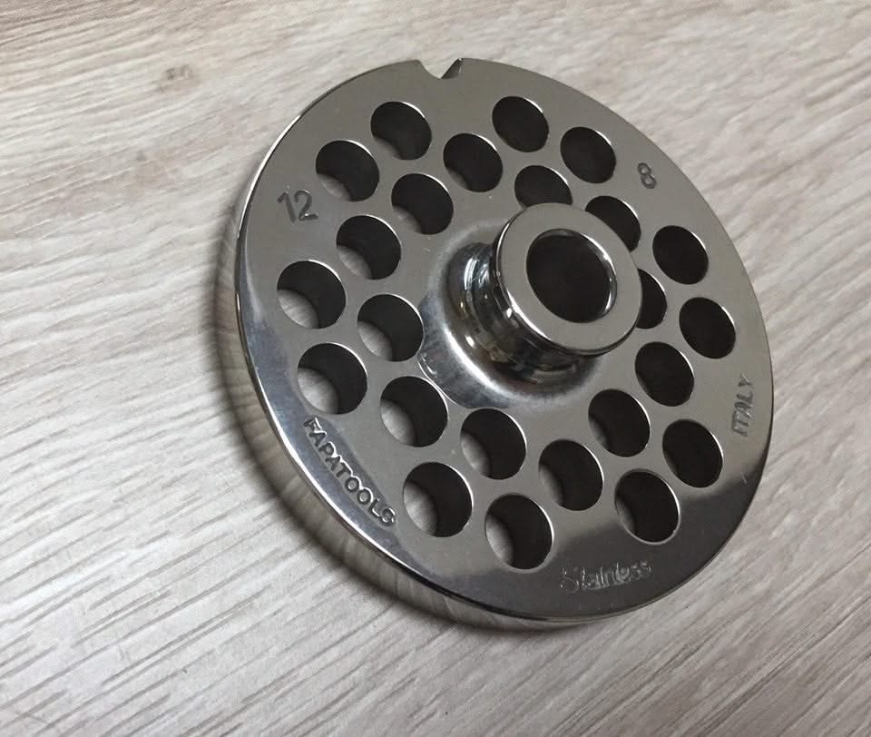 Plaque de qualité pour hachoir à viande en inox Fapatool 12 Trou de 8 pour Saucisson - 