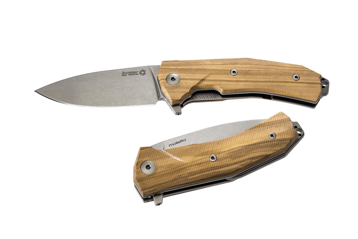 Couteau pliant LionSteel KUR UL en bois d’olivier