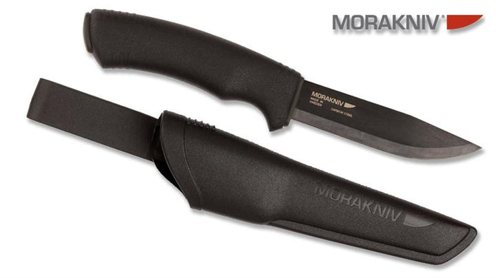 Couteau de chasse ou bushcraft fixe Mora 12490 Black carbone -