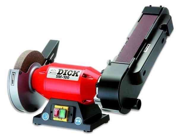 F. DICK SM-100 avec bande abrasive et roue de polissage en feutre