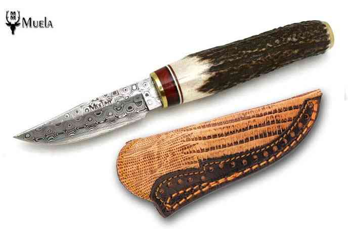 Couteau de chasse Muela BW6DAM Bowie Lame Damas de 7 cm dans un coffret -
