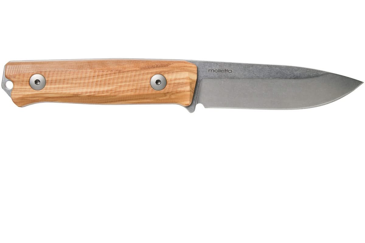LionSteel B40 UL – couteau fixe Sleipner à manche en olivier